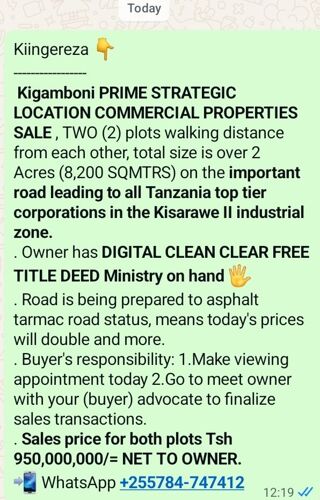 KIGAMBONI PLOTS SALE