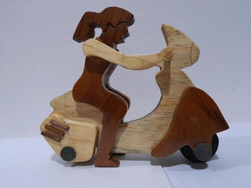 Wooden toy scooter