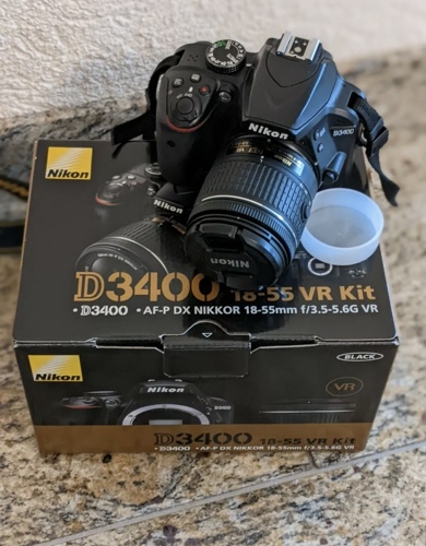 Nikon D3400, 24.2MP, AF-P DX 18-55 VR Lens