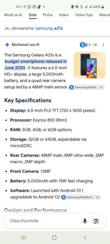 SAMSUNG A21S