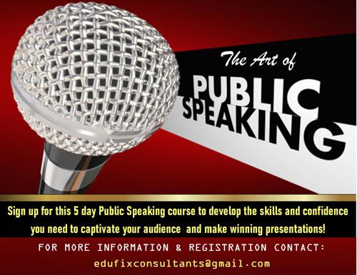 LEARN THE ART OF SPEAKING IN PUBIC AND MAKING PRESENTATIONS