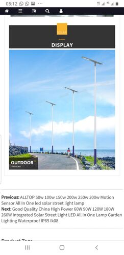 SOLAR STREET LIGHT 200W