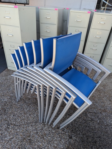 Outdoor chairs in Blue 