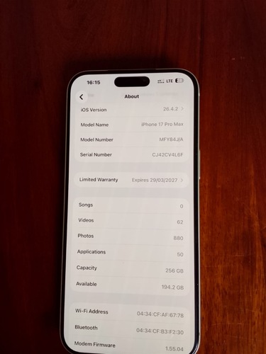 iPhone 17 pro max for sale