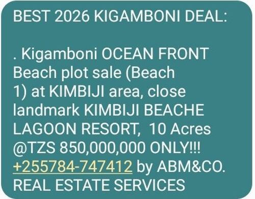 OCEAN FRONT KIGAMBONI 