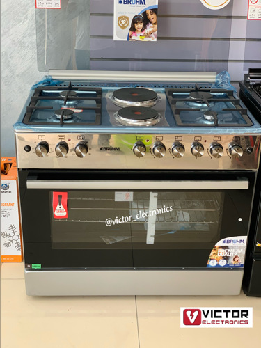 BRUHM FREE STANDING GAS COOKER 90x60cm
