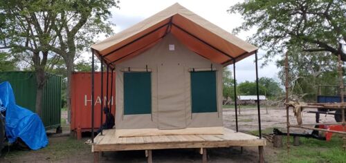 Camping tent installation 