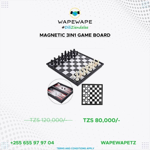 Magnetic 3 in 1 Chess board