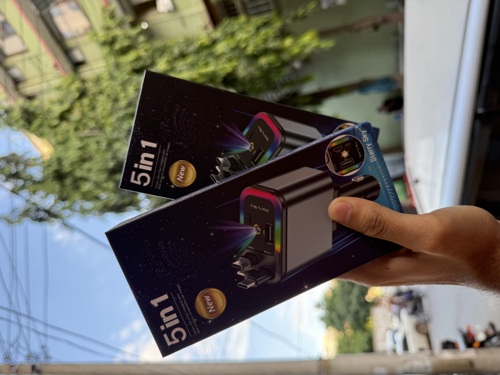 5in1 car starry light charger 