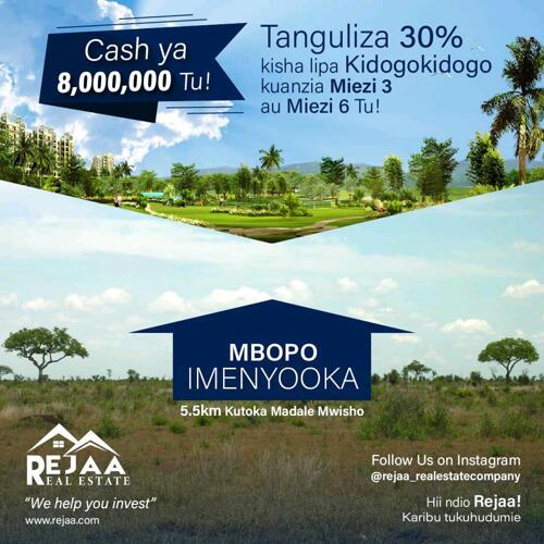 PLOT FOR SALE AT MBOPO MADALE